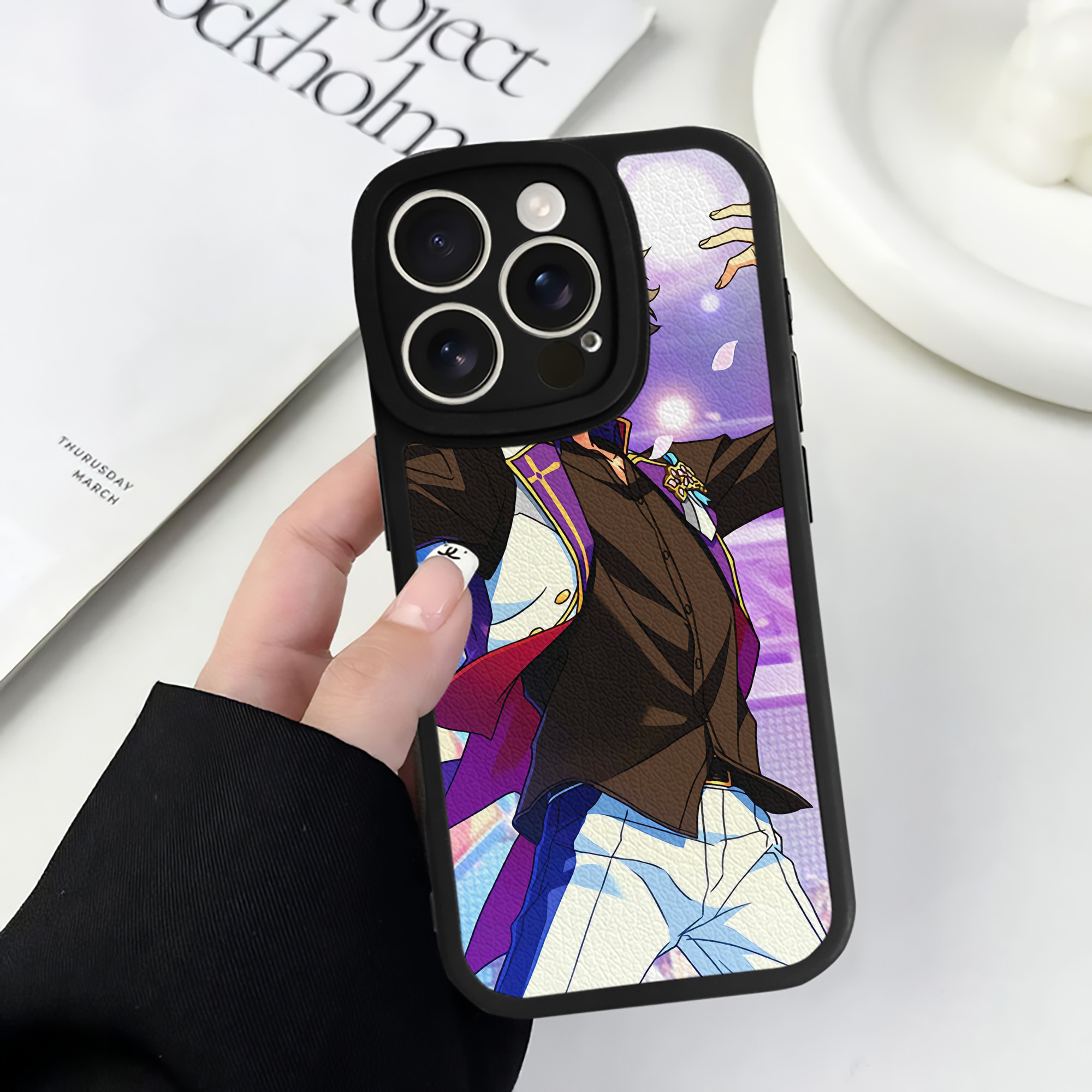 （画像用） あんさんぶるスターズ! Ensemble Stars 【iPhone 16シリーズ対応】シリコンスマホケース（レザー調） 材質：シリコン